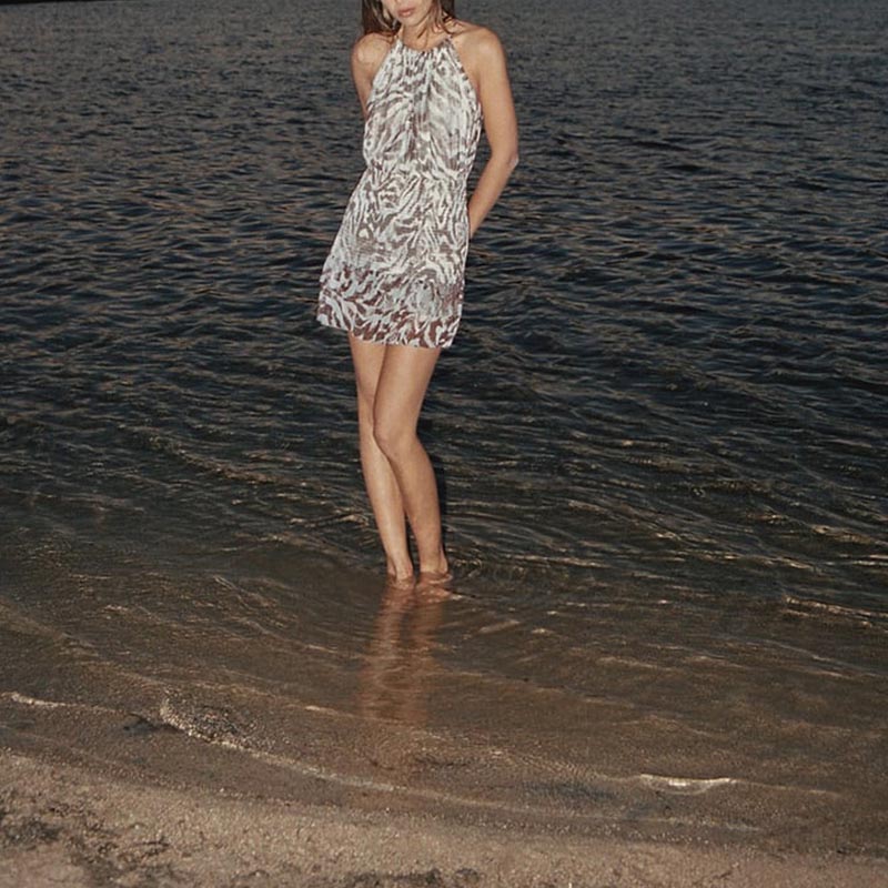 printed short dress