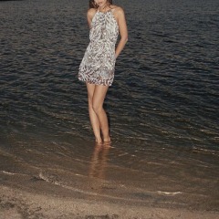 printed short dress