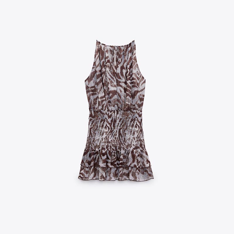 printed short dress