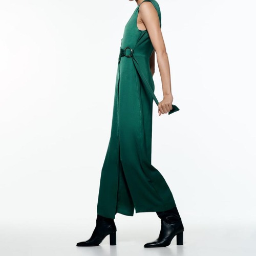 Buckle Crossover Jumpsuit