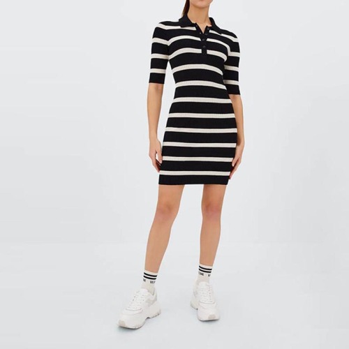 Polo Collar Knit Dress