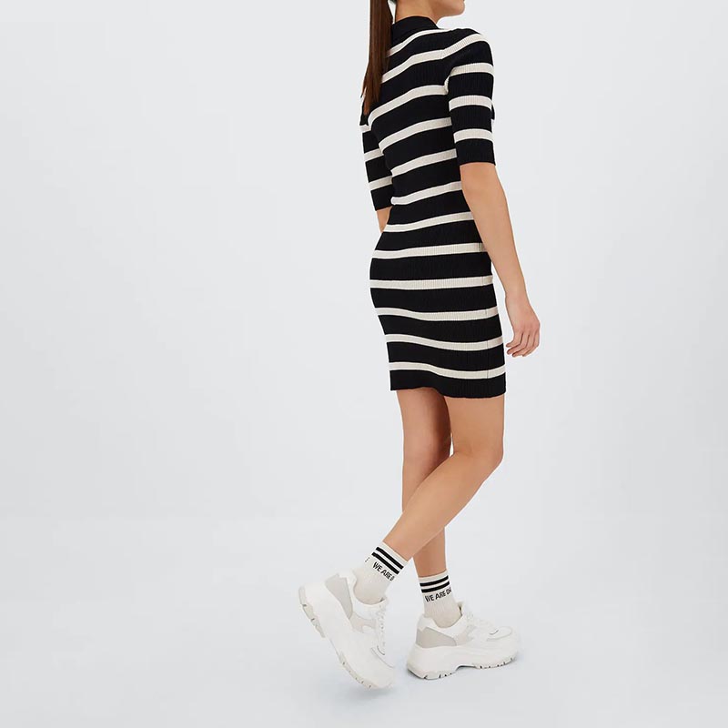 Polo Collar Knit Dress
