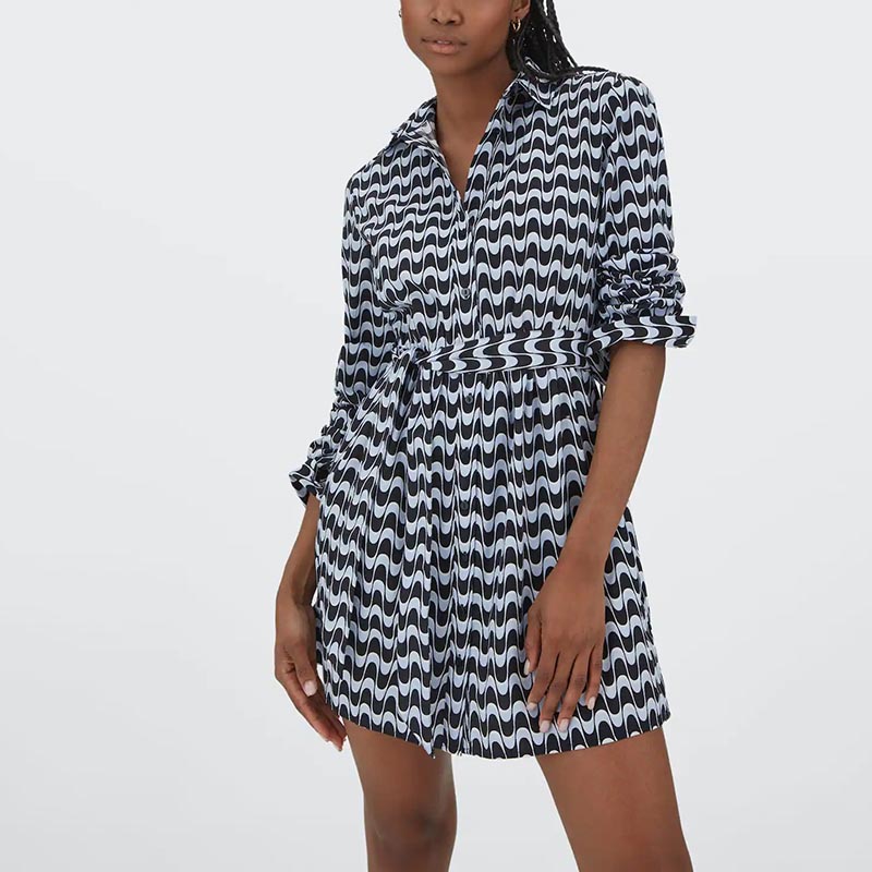 printed shirt dress