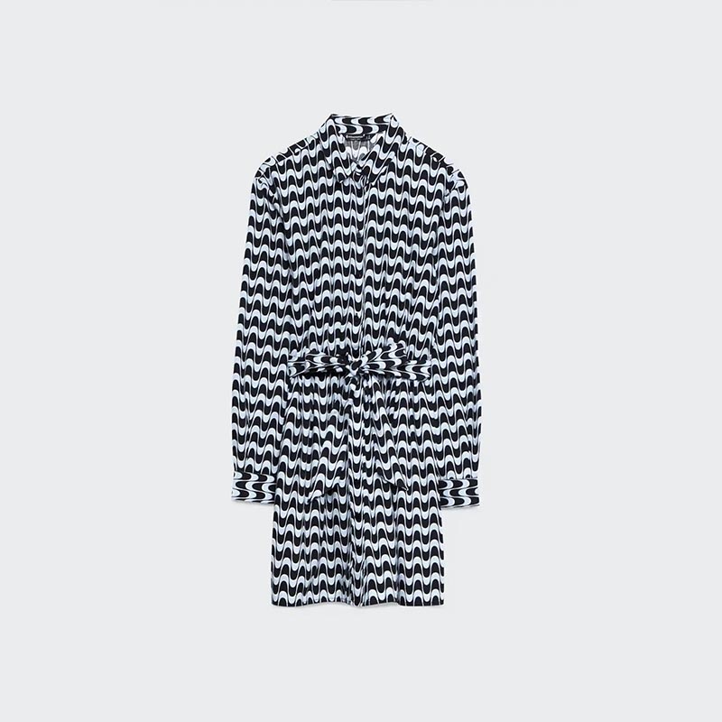 printed shirt dress