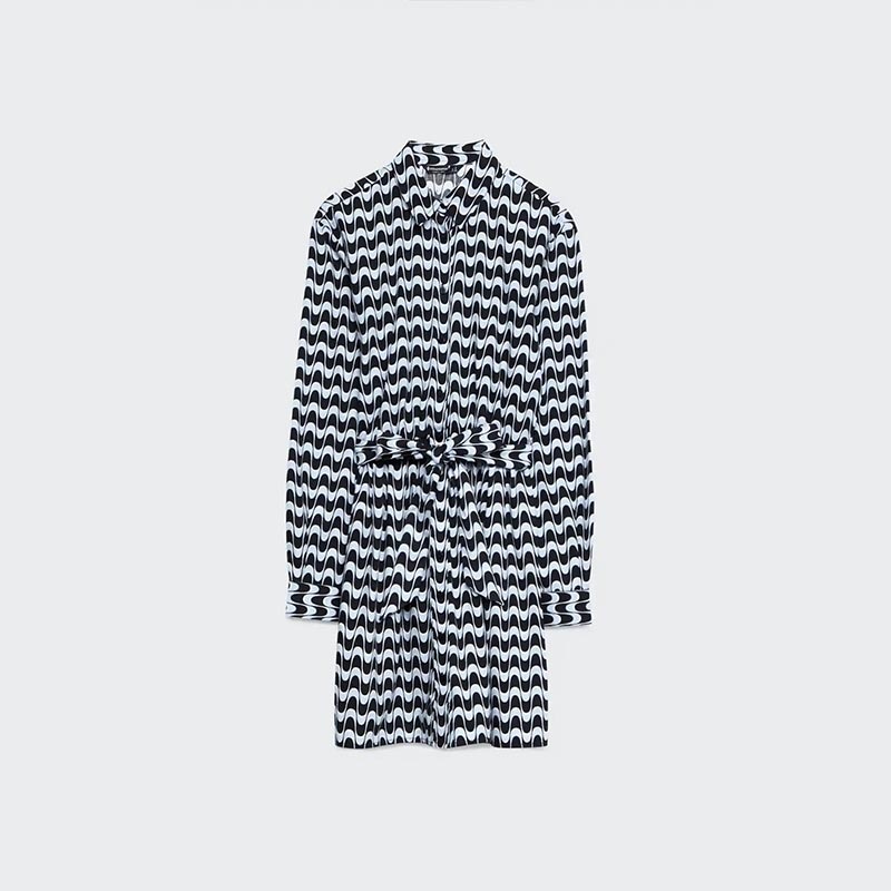 printed shirt dress