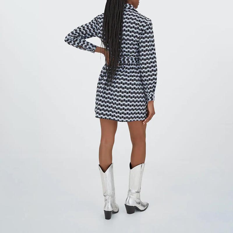 printed shirt dress