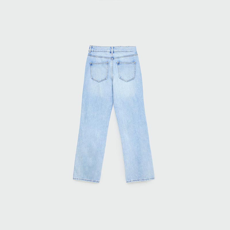 low-rise straight-leg jeans