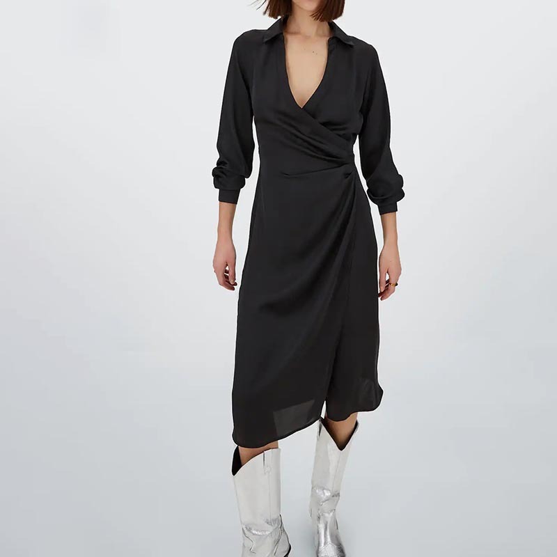 satin midi dress