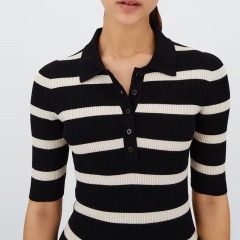 Polo Collar Knit Dress