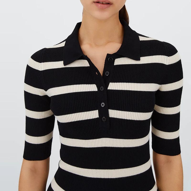 Polo Collar Knit Dress