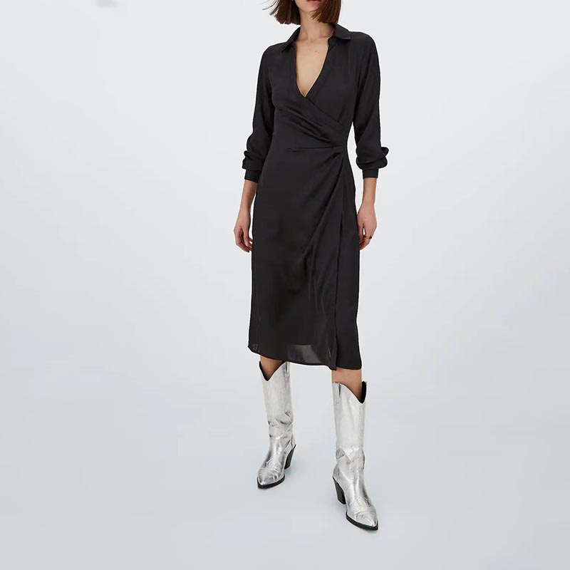 satin midi dress