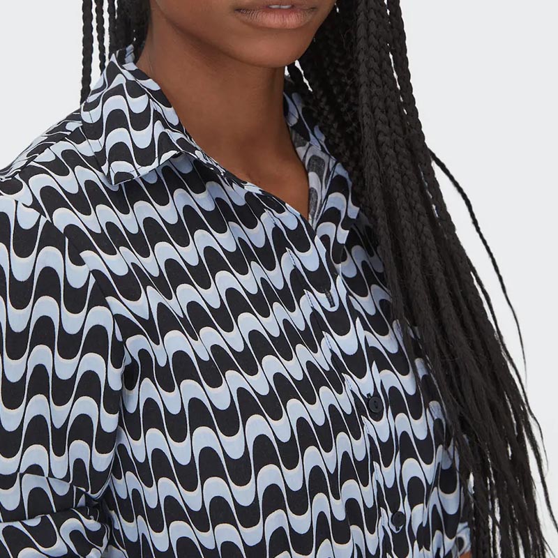 printed shirt dress