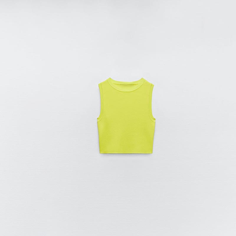 Basic cropped knitted top