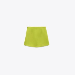 Green mini skirt