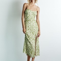 Printed Corsetry-inspired Dress