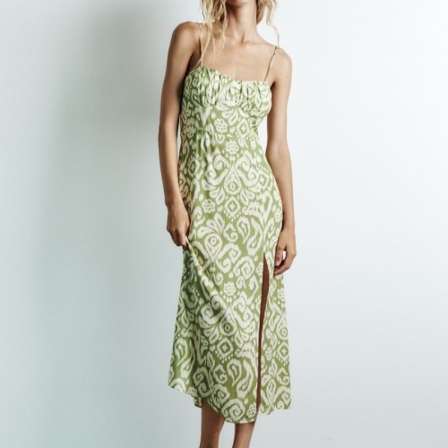 Printed Corsetry-inspired Dress
