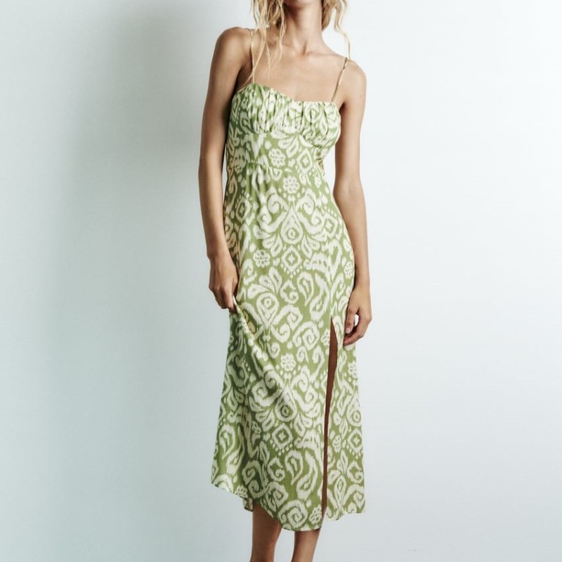 Printed Corsetry-inspired Dress