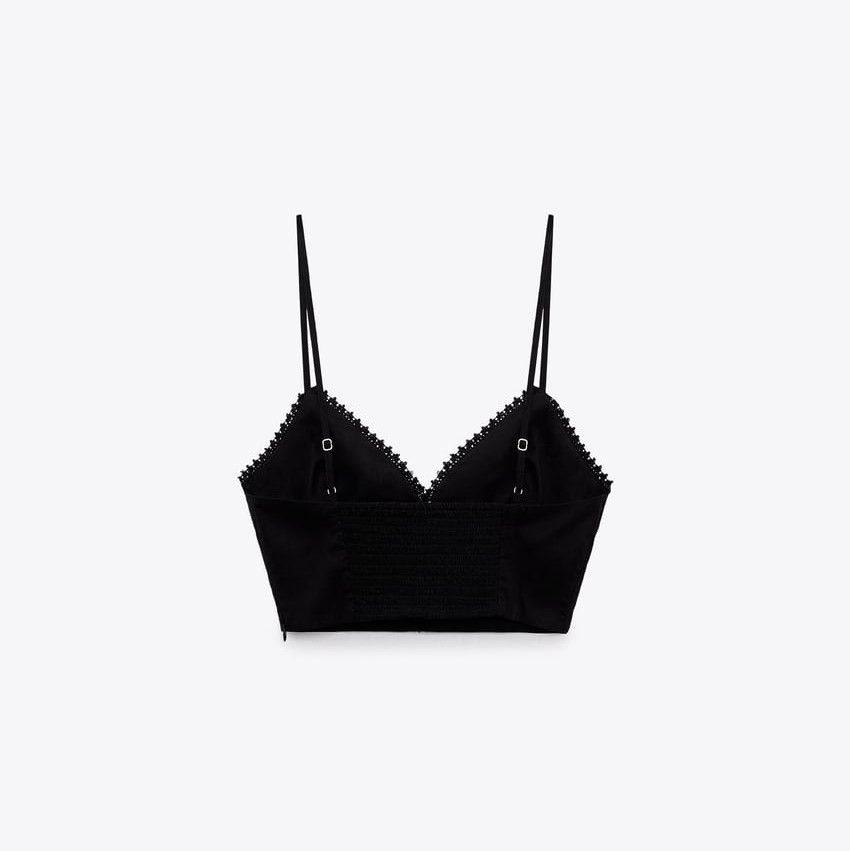 Poplin Top With Lace Trims