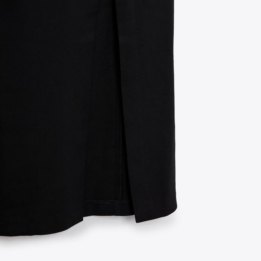 Linen Blend Midi Dress