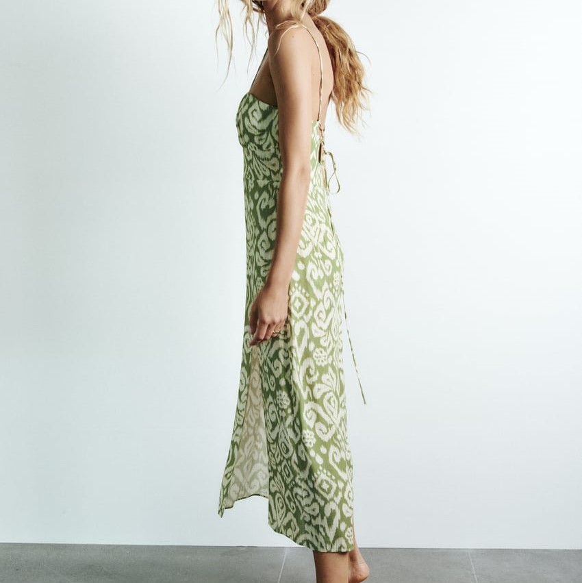 Printed Corsetry-inspired Dress