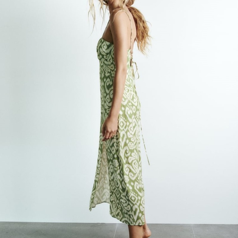Printed Corsetry-inspired Dress
