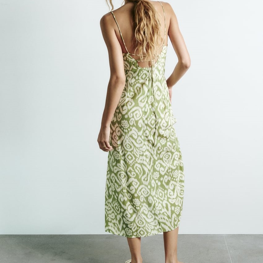 Printed Corsetry-inspired Dress
