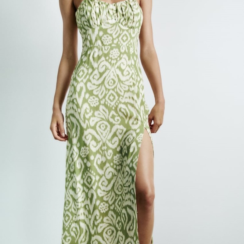 Printed Corsetry-inspired Dress