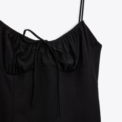 Linen Blend Midi Dress