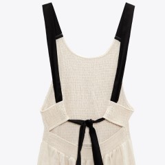 Rustic Dress With Low-cut Back