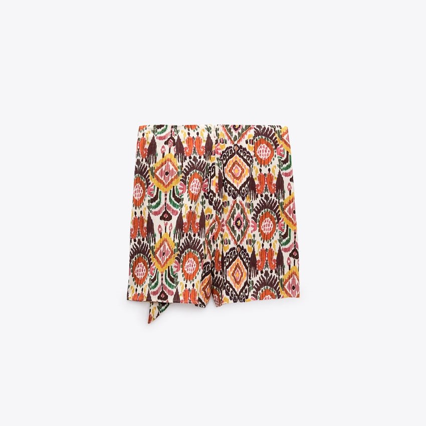 Printed Skort With Knot