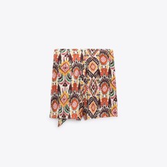 Printed Skort With Knot