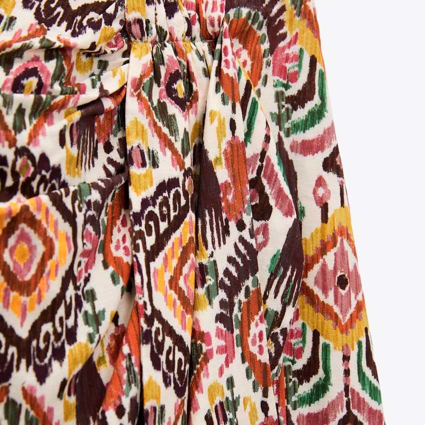 Printed Skort With Knot