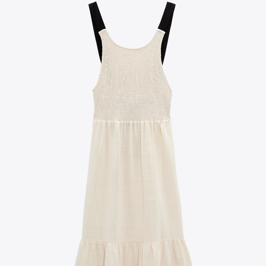 Rustic Dress With Low-cut Back