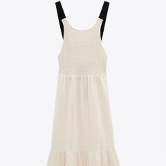 Rustic Dress With Low-cut Back