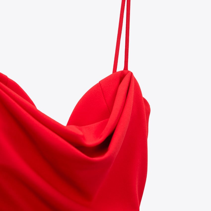 Midi Dress With Draped Detail
