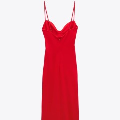 Midi Dress With Draped Detail