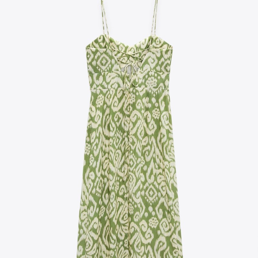 Printed Corsetry-inspired Dress