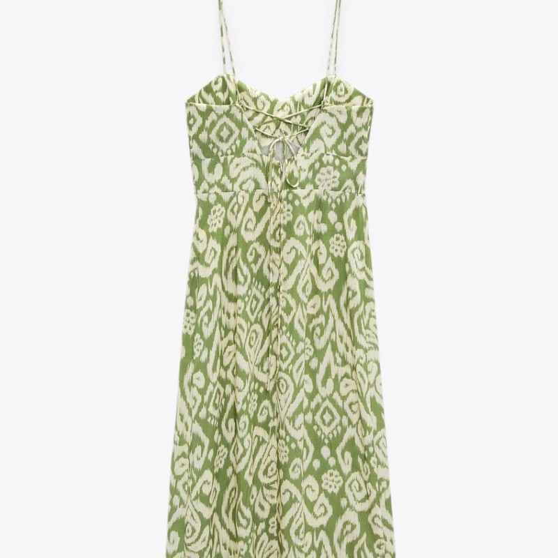 Printed Corsetry-inspired Dress
