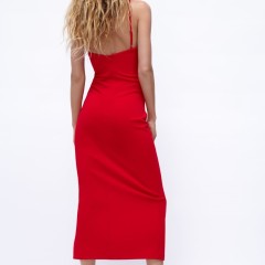 Midi Dress With Draped Detail