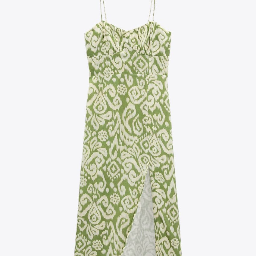 Printed Corsetry-inspired Dress