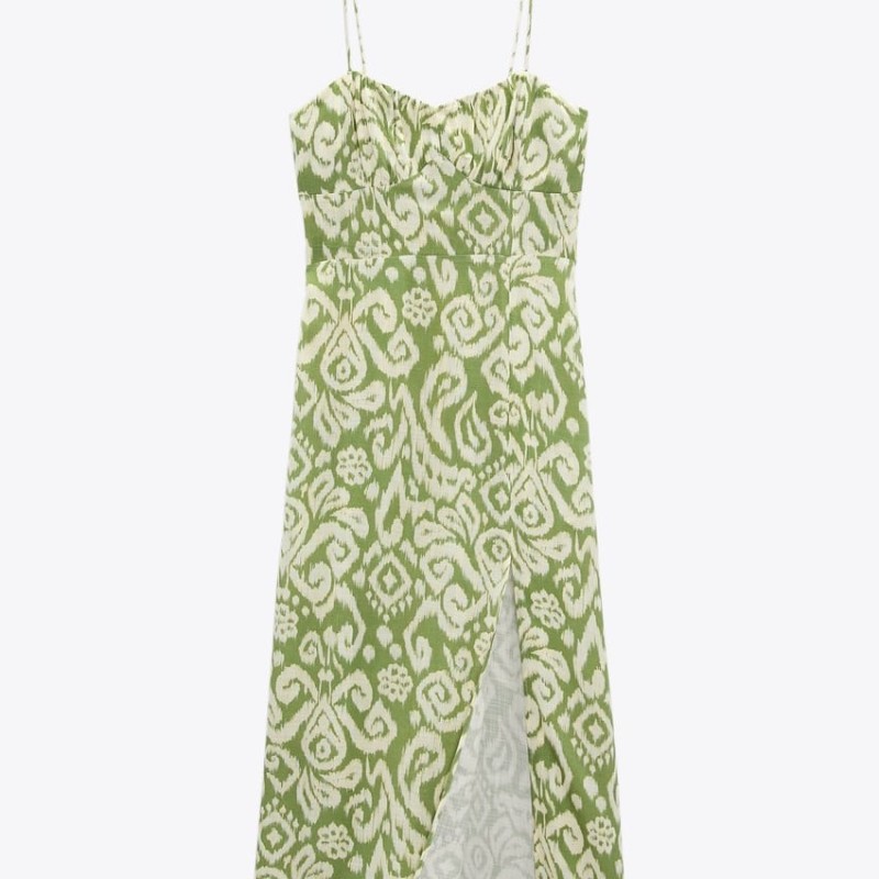 Printed Corsetry-inspired Dress