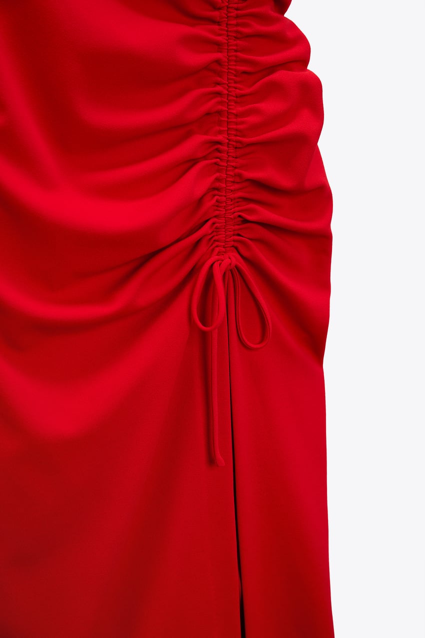 Midi Dress With Draped Detail