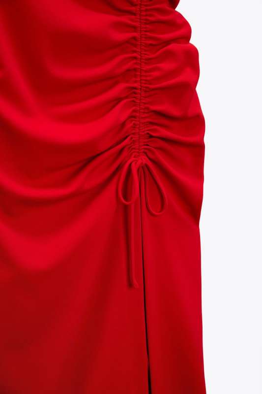 Midi Dress With Draped Detail