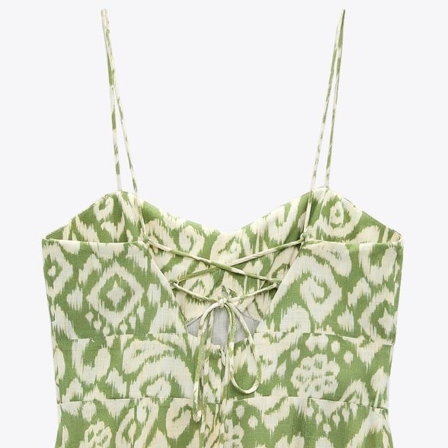 Printed Corsetry-inspired Dress