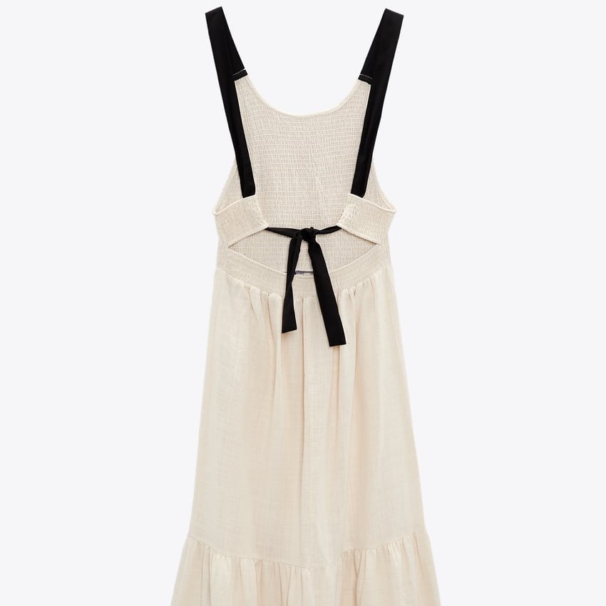 Rustic Dress With Low-cut Back