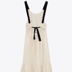 Rustic Dress With Low-cut Back