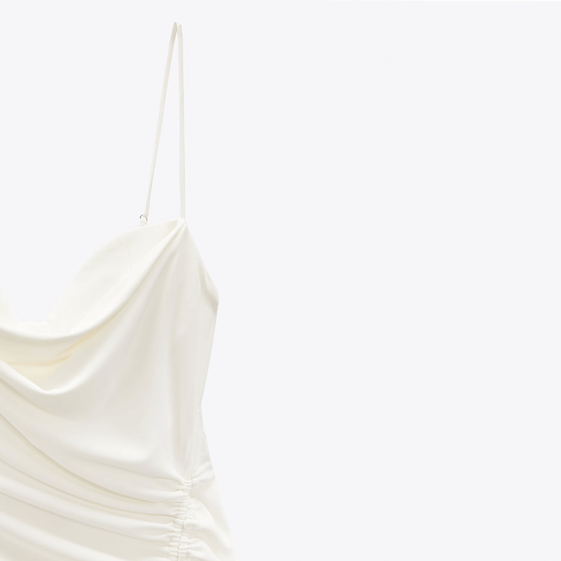 Midi Dress With Draped Detail