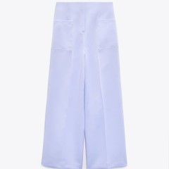 Wide-Leg Satin Trousers