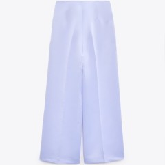 Wide-Leg Satin Trousers