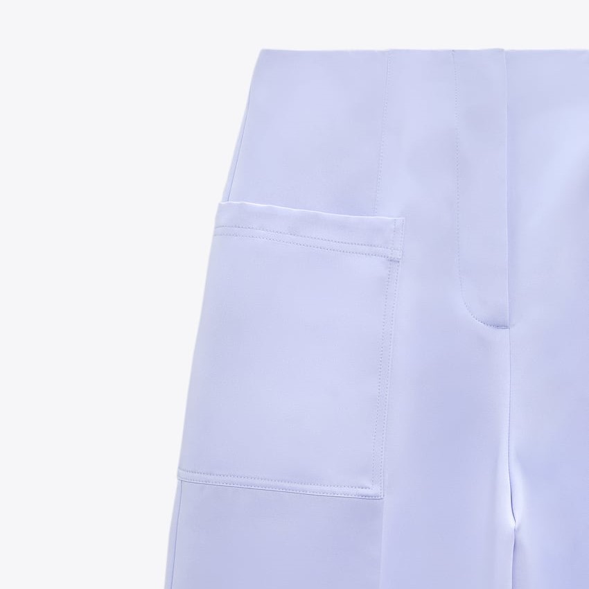 Wide-Leg Satin Trousers